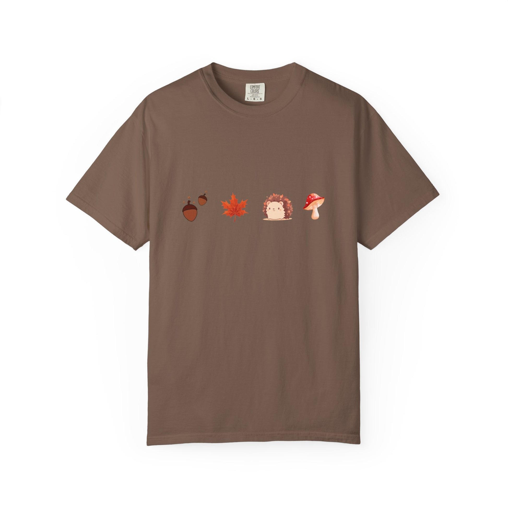 Autumn Vibes T-Shirt - Unisex Garment-Dyed Tee with Cute Hedgehog Design