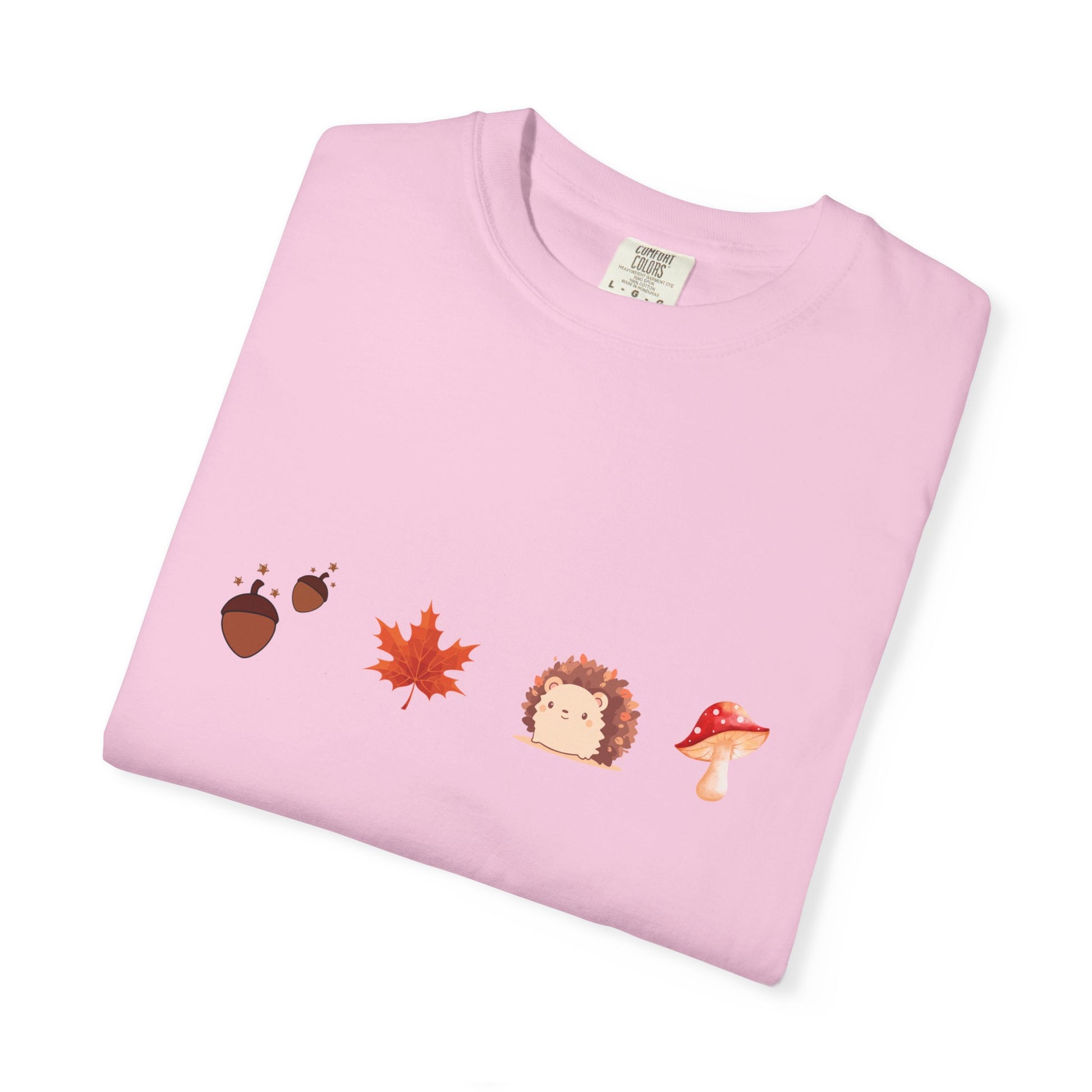 Autumn Vibes T-Shirt - Unisex Garment-Dyed Tee with Cute Hedgehog Design