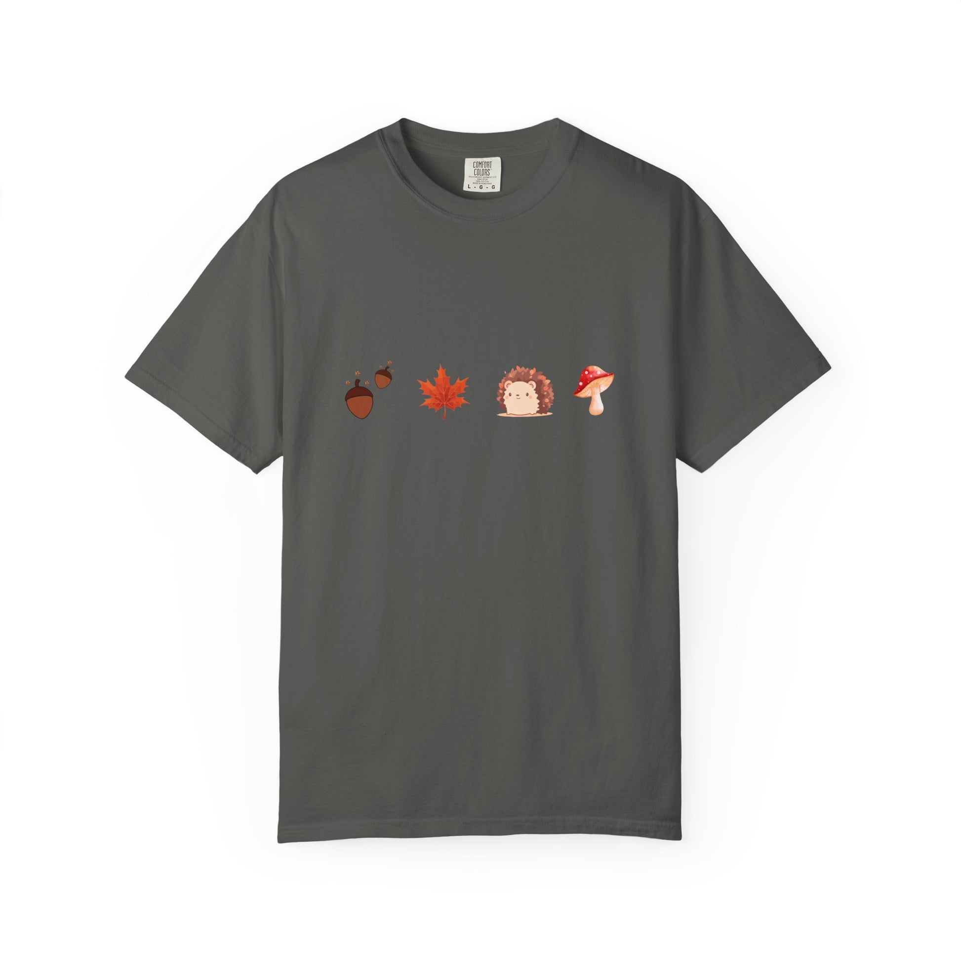 Autumn Vibes T-Shirt - Unisex Garment-Dyed Tee with Cute Hedgehog Design