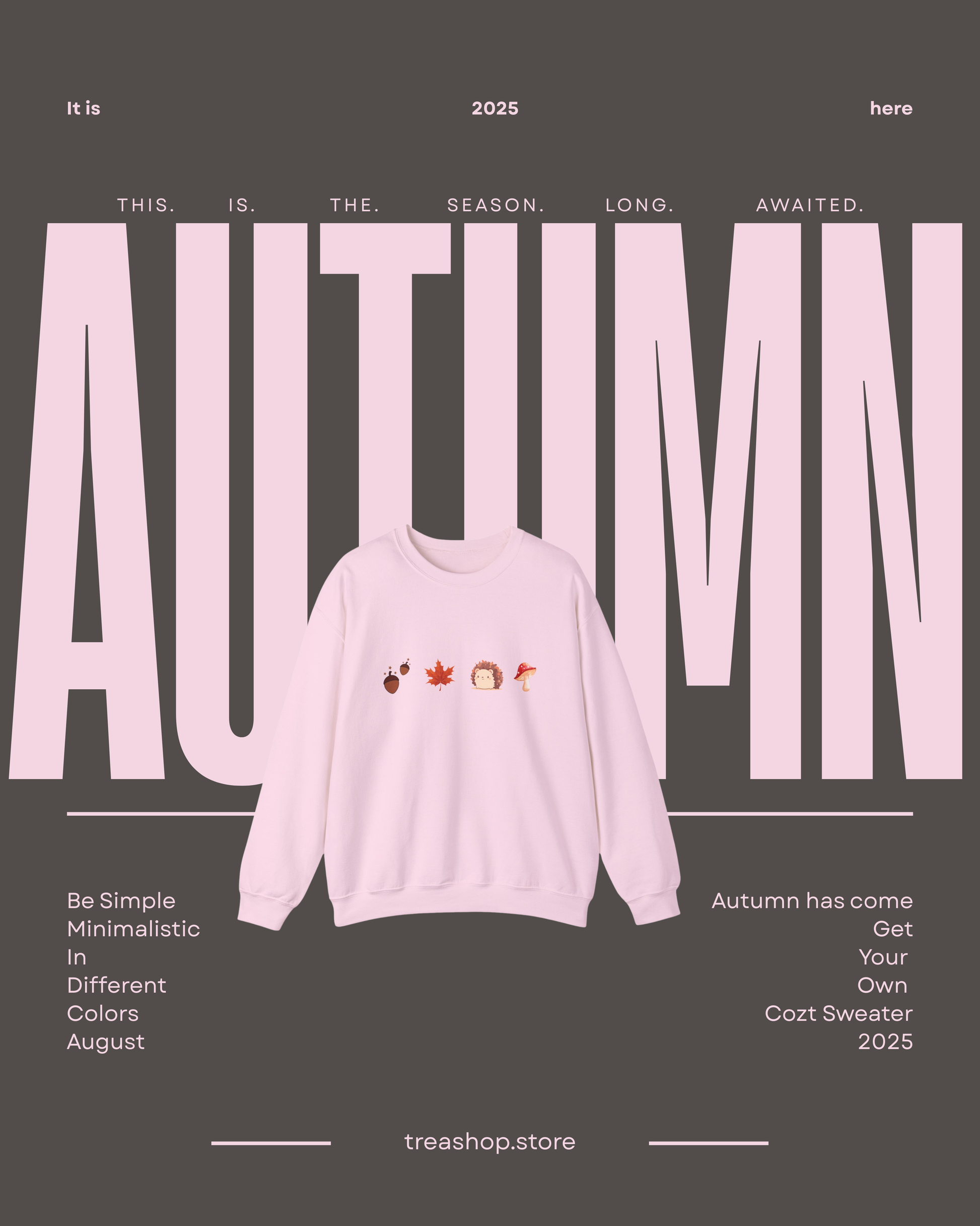 Autumn Vibes Unisex Crewneck Sweatshirt, Fall Fashion Cozy Sweater Gift