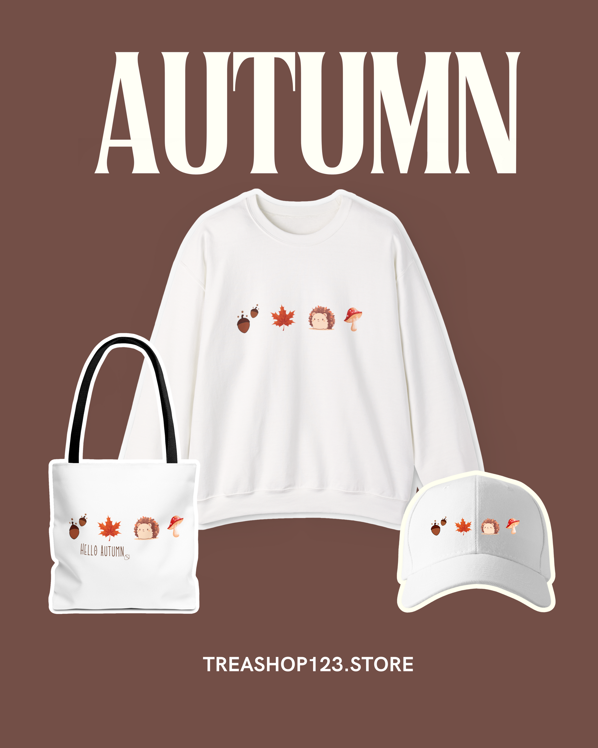 Autumn Themed Tote Bag | Eco-Friendly Shopping Bag