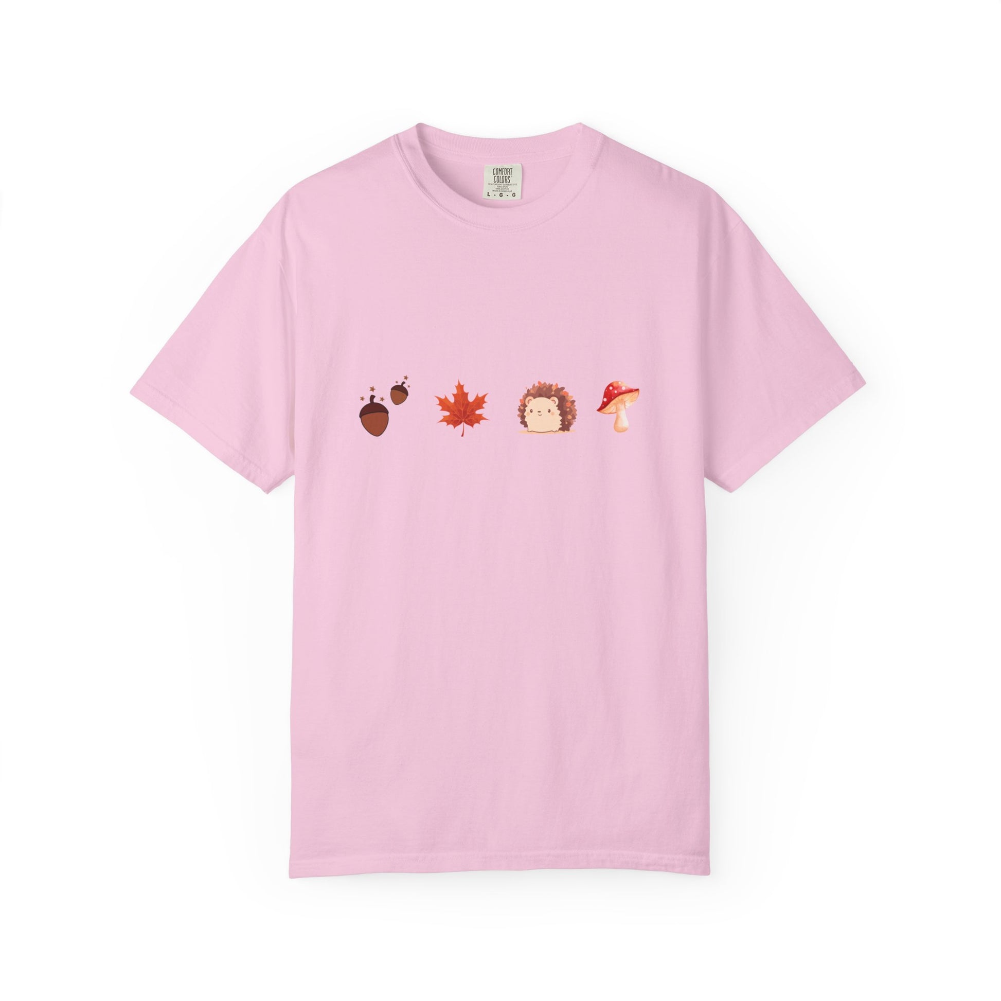 Autumn Vibes T-Shirt - Unisex Garment-Dyed Tee with Cute Hedgehog Design