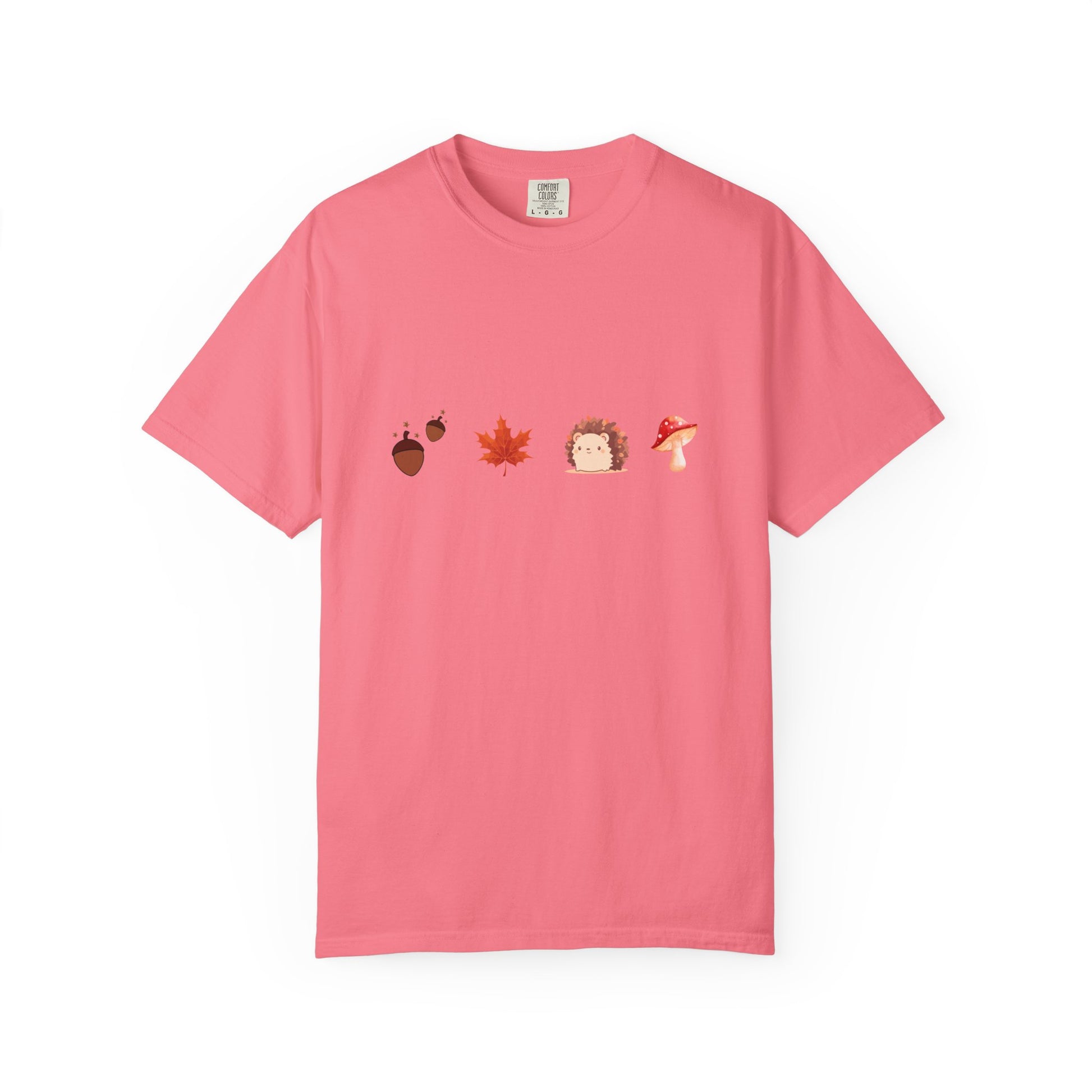 Autumn Vibes T-Shirt - Unisex Garment-Dyed Tee with Cute Hedgehog Design