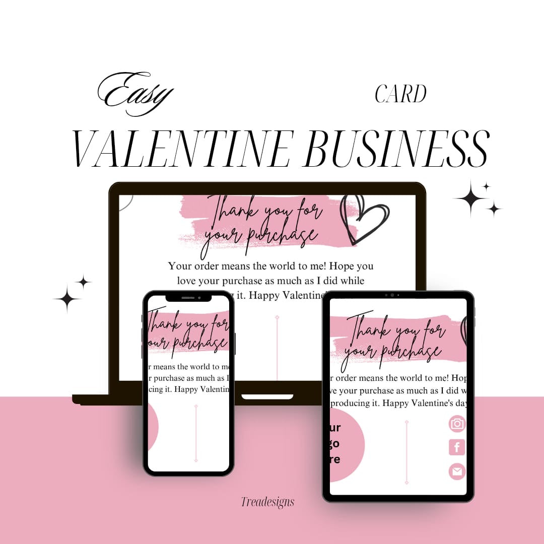 Valentine Customizable Business Card